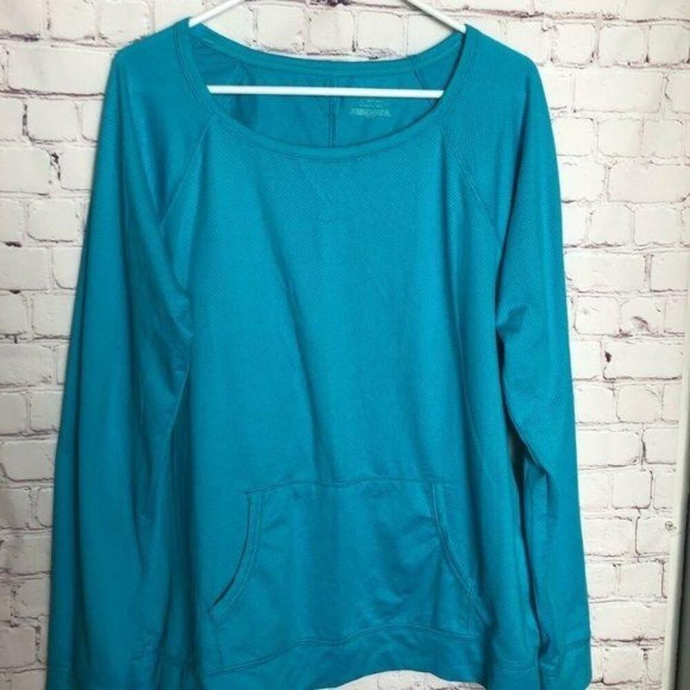 TekGear Long Sleeve Blue Shirt Size L